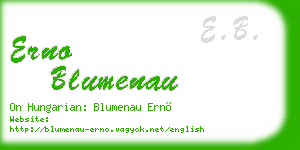 erno blumenau business card